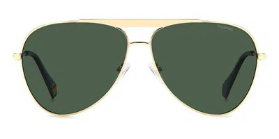 Polaroid Pld 6200/s/x Polarized J5g/uc Men's Sunglasses Gold Size 61