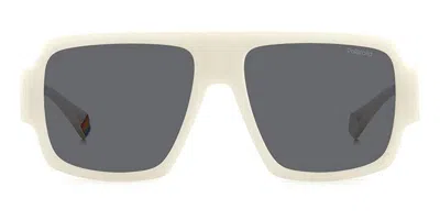 Polaroid Pld 6209/s/x Polarized Vk6/m9 Men's Sunglasses White Size 55