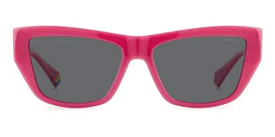 Polaroid Pld 6210/s/x Polarized Mu1/m9 Women's Sunglasses Pink Size 55