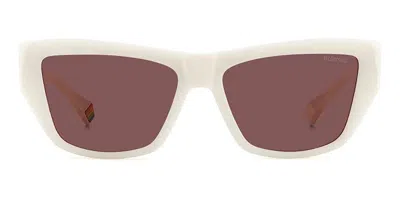 Polaroid Pld 6210/s/x Polarized Vk6/kl Women's Sunglasses White Size 55