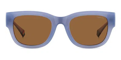 Polaroid Pld 6213/s/x Polarized Mvu/he Women's Sunglasses Blue Size 51