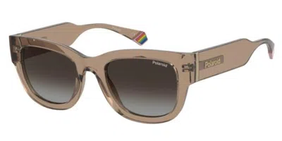 Polaroid Pld 6213/s/xn Polarized 10a/la Women's Sunglasses Brown Size 51 In Blue