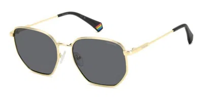 Polaroid Pld 6214/s/xn Polarized 2f7/m9 Occhiali Da Sole Oro Per Uomo In Green
