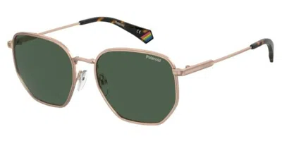 Polaroid Pld 6214/s/xn Polarized Ddb/uc Men's Sunglasses Gold Size 56