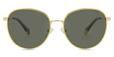 Polaroid Pld 6215/s/x Polarized Dyg/m9 Men's Sunglasses Yellow Size 56 In Multi