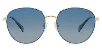 Polaroid Pld 6215/s/x Polarized Lks/z7 Men's Sunglasses Blue Size 56 In Brown