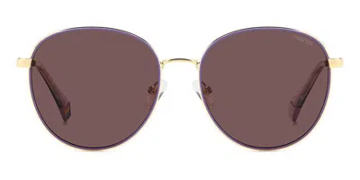 Polaroid Pld 6215/s/x Polarized S9e/kl Men's Sunglasses Purple Size 56 In Multi