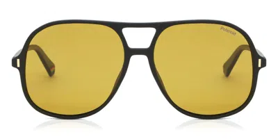Polaroid Pld 6217/s Polarized 003/mu Men's Sunglasses Black Size 57 In Brown