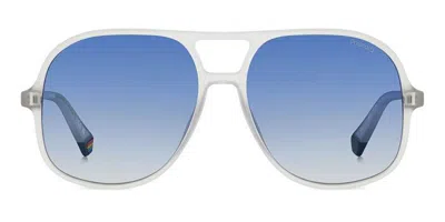Polaroid Pld 6217/s Polarized 2m4/z7 Men's Sunglasses White Size 57