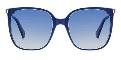 Polaroid Pld 6218/s Polarized Pjp/z7 Women's Sunglasses Blue Size 56