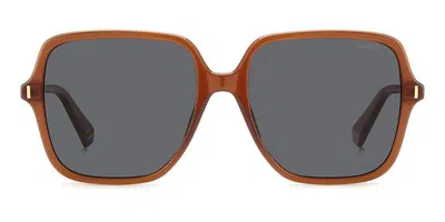 Polaroid Pld 6219/s Polarized L7q/m9 Women's Sunglasses Orange Size 56