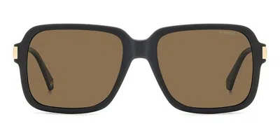 Polaroid Pld 6220/s/x Polarized 003/sp Men's Sunglasses Black Size 56 In Brown
