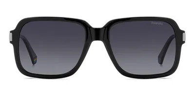 Polaroid Pld 6220/s/x Polarized 807/wj Men's Sunglasses Black Size 56 In Blue