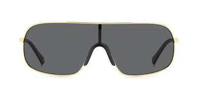 Polaroid Pld 6222/s Polarized J5g/m9 Men's Sunglasses Gold Size 99