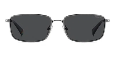 Polaroid Pld 6227/s/x Polarized Kj1/m9 Men's Sunglasses Silver Size 56