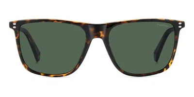 Polaroid Pld 6232/s Polarized 086/uc Men's Sunglasses Tortoiseshell Size 55 In Green