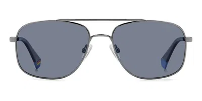 Polaroid Pld 6235/s/x Polarized V84/c3 Men's Sunglasses Grey Size 56 In Gray