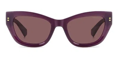 Polaroid Pld 6237/s/x Polarized 8cq/kl Occhiali Da Sole Rossi Per Donna In Burgundy