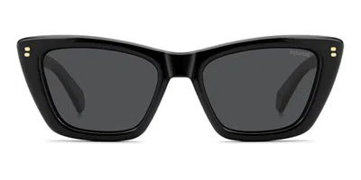 Polaroid Pld 6242/s/x Polarized 807/m9 Occhiali Da Sole Neri Per Donna In Black