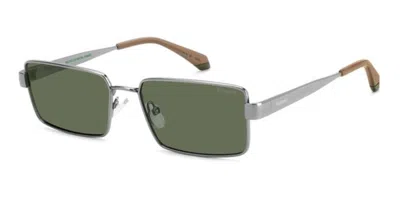 Polaroid Pld 6255/s/x Polarized 6lb/uc Occhiali Da Sole Argentati Per Uomo In Brown
