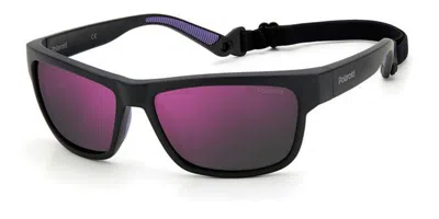 Polaroid Pld 7031/s 5f3/ai Men's Sunglasses Black Size 59 In Matte Black