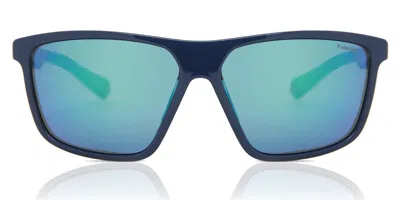 Polaroid Pld 7044/s Polarized Rnb/5z Men's Sunglasses Blue Size 60 In Gray