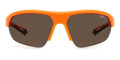 Polaroid Pld 7048/s Polarized 2m5/47 Men's Sunglasses Orange Size 65 In Brown