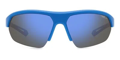 Polaroid Pld 7048/s Polarized Fll/qg Men's Sunglasses Blue Size 65