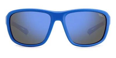 Polaroid Pld 7049/s Polarized Fll/qg Men's Sunglasses Blue Size 62
