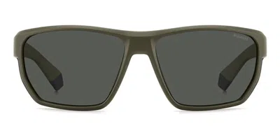 Polaroid Pld 7057/s Polarized Dld/m9 Occhiali Da Sole Verdi Per Uomo In Matte Green