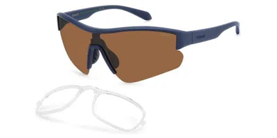 Polaroid Pld 7061/ci/s With Rx Insert Polarized Fll/he Occhiali Da Sole Blu Per Uomo In Blue