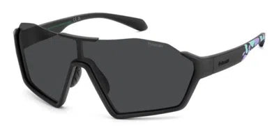 Polaroid Pld 7062/s Polarized 003/m9 Occhiali Da Sole Neri Per Uomo In Transparent