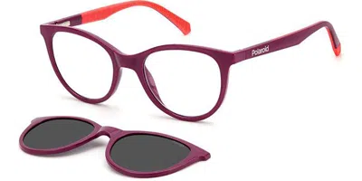 Polaroid Pld 8051/cs With Clip-on Men's Glasses, Purple, Size 47