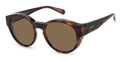 Polaroid Pld 9017/s Polarized 086/sp Men's Sunglasses Tortoiseshell Size 55 In Multi