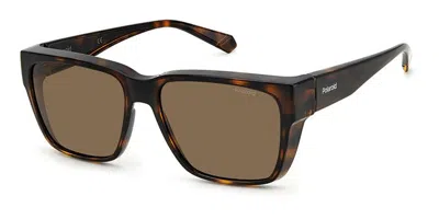 Polaroid Pld 9018/s Polarized 086/sp Men's Sunglasses Tortoiseshell Size 59 In Brown