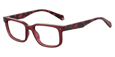Polaroid Pld D335 C9a Men's Glasses Red Size 53 - Free Lenses - Blue Light Block Available In Transparent Dark Red