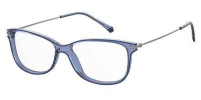 Polaroid Pld D416 Mvu Occhiali Da Vista Blu Per Donna (solo Montatura) In Metallic