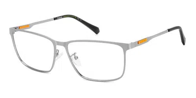 Polaroid Pld D494/g Asian Fit Men's Glasses, Silver, Size 58