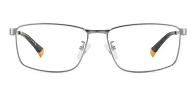 Polaroid Pld D534/g Asian Fit Men's Glasses, Silver, Size 55 In Metallic