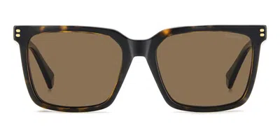 Polaroid Pld D556/c With Clip-on Men's Glasses, Tortoiseshell, Size 54 In Brown