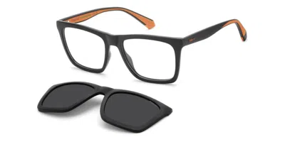 Polaroid Pld D591/c With Clip-on Rc2/m9 Men's Glasses Black Size 55 - Free Lenses - Blue Light Block Availabl