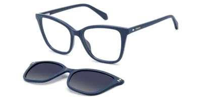 Polaroid Pld D603/c With Clip-on Zi9/z7 Women's Glasses Blue Size 54 - Free Lenses - Blue Light Block Availab