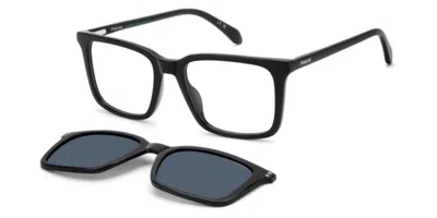 Polaroid Pld D604/c With Clip-on 807/c3 Men's Glasses Black Size 53 - Free Lenses - Blue Light Block Availabl