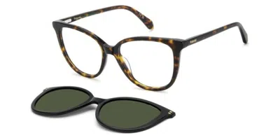 Polaroid Pld D605/c With Clip-on 086/uc Women's Glasses Tortoiseshell Size 54 - Free Lenses - Blue Light Bloc In Brown