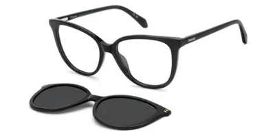 Polaroid Pld D605/c With Clip-on 807/m9 Women's Glasses Black Size 54 - Free Lenses - Blue Light Block Availa