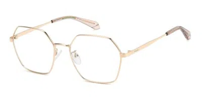 Polaroid Pld D612/g Vestibilità Orientale Ddb Occhiali Da Vista Oro Per Donna (solo Montatura)
