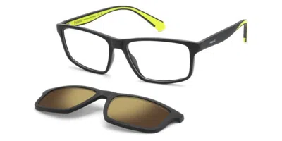 Polaroid Pld D622/c With Clip-on Pgc/lm Men's Glasses Black Size 56 - Free Lenses - Blue Light Block Availabl