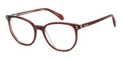 Polaroid Pld D633 Lhf Women's Glasses Burgundy Size 52 - Free Lenses - Blue Light Block Available