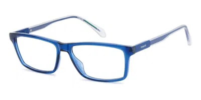 Polaroid Pld D635 Pjp Men's Glasses Blue Size 56 - Free Lenses - Blue Light Block Available In Transparent Blue