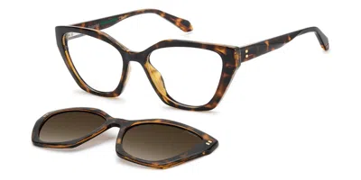 Polaroid Pld D637/c With Clip-on 086/la Women's Glasses Tortoiseshell Size 54 - Free Lenses - Blue Light Bloc In Brown